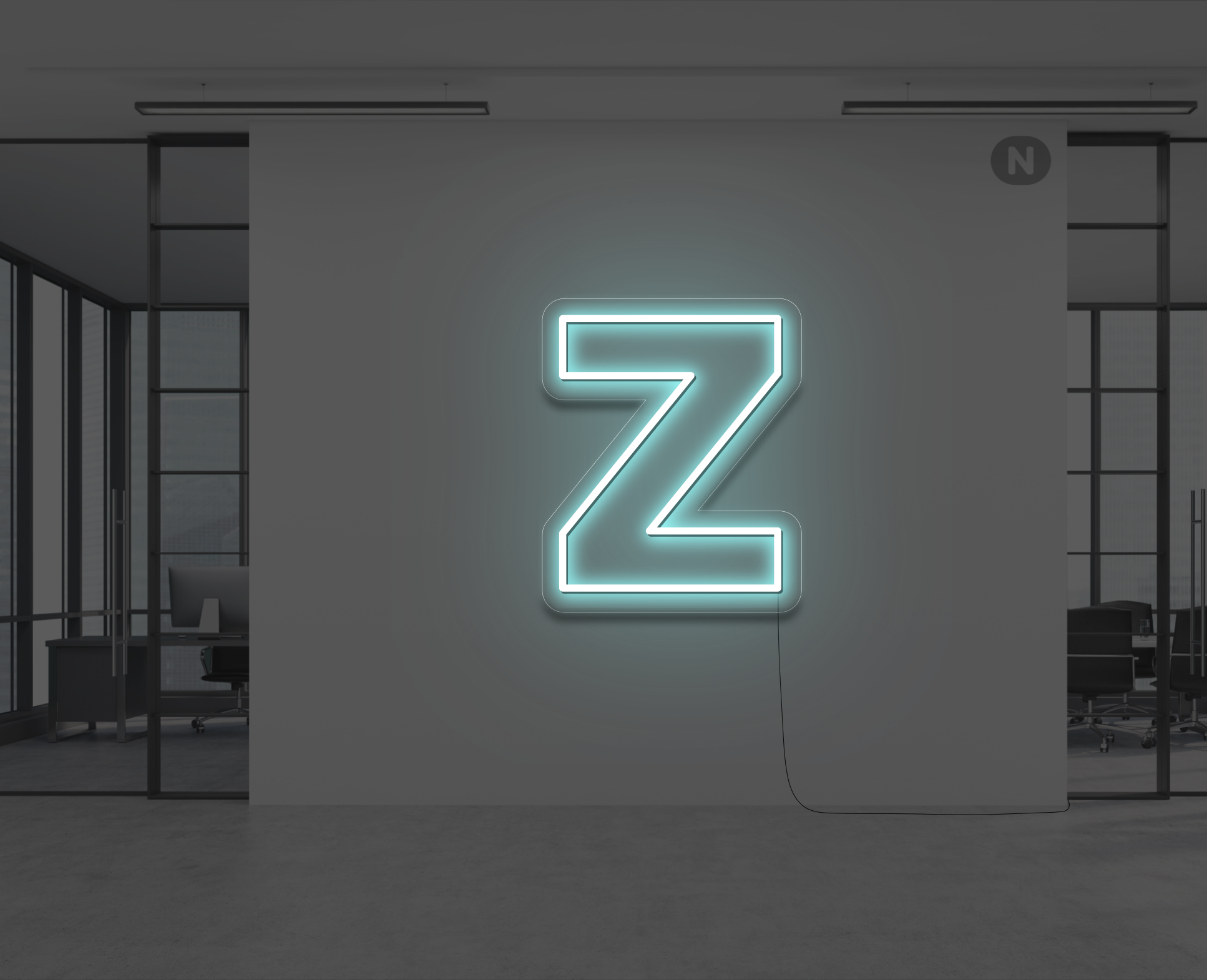 lettre-neon-z-bleu-glacier