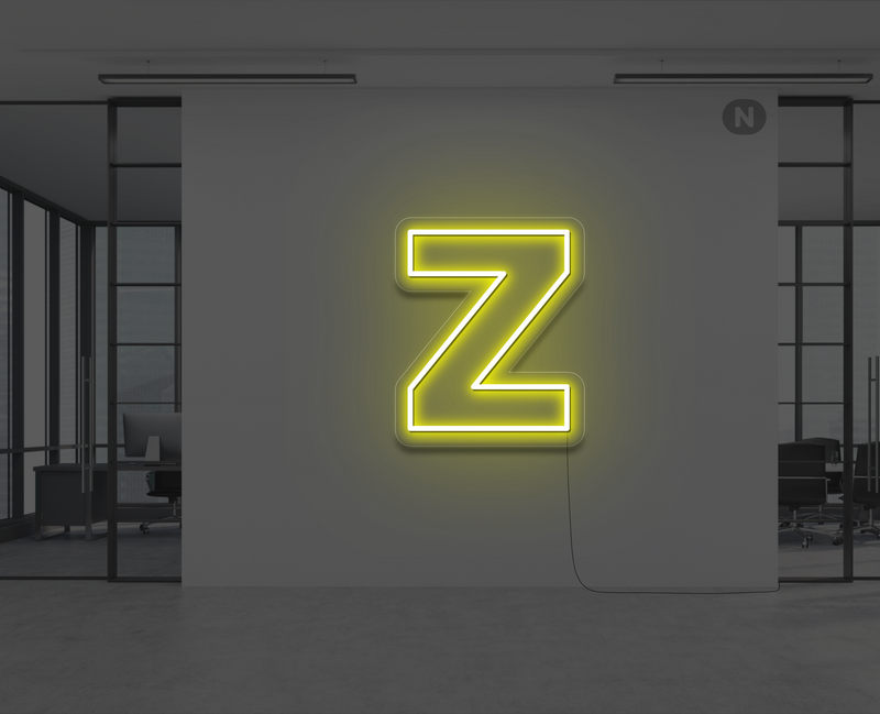 lettre-neon-z-jaune