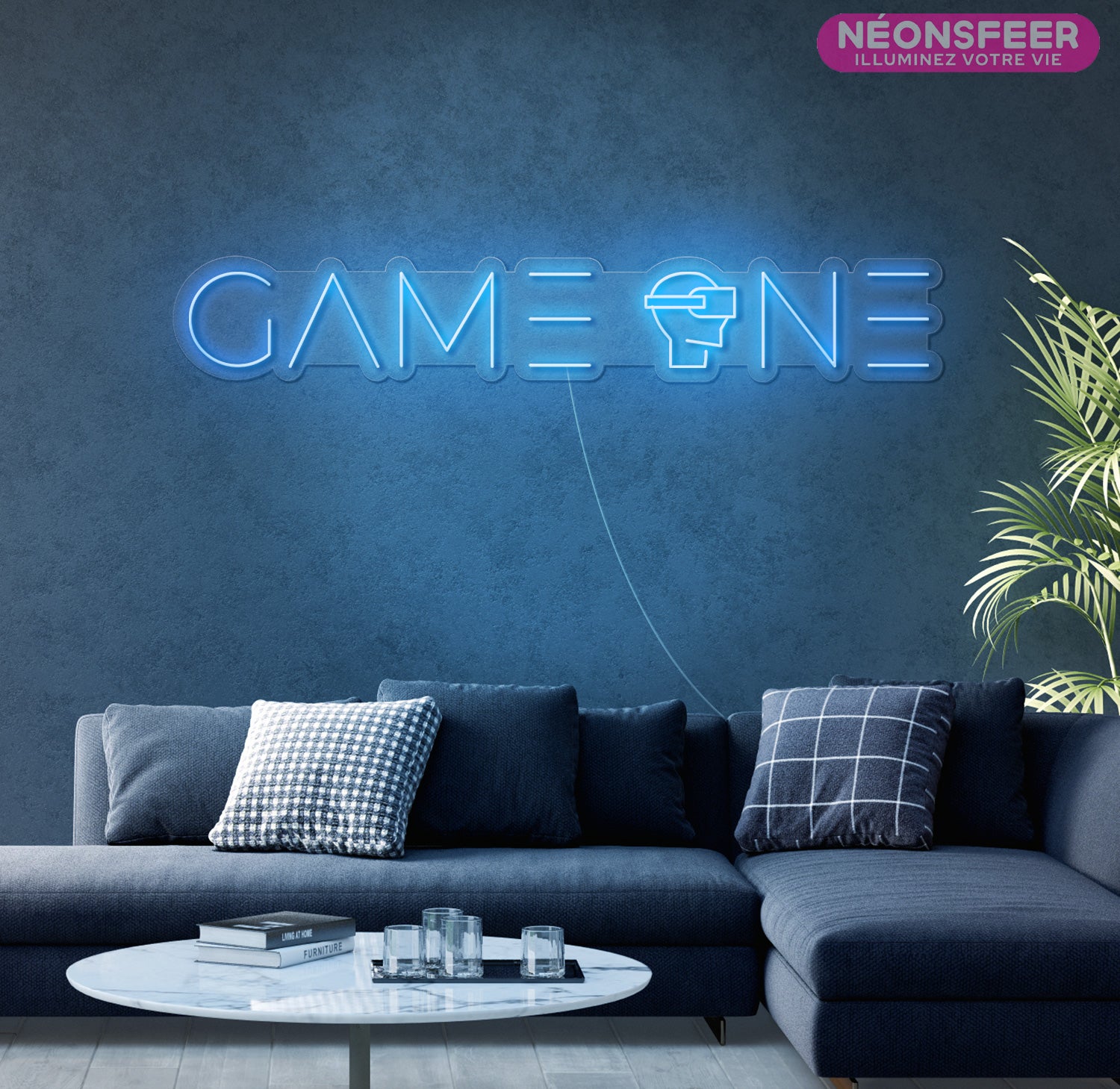 M23 2x NEON --> 1x  RGB Outside Game Outside/extérieur - options de couleur (réduction) + 1x 110cm Bleue  (à l'intérieur)