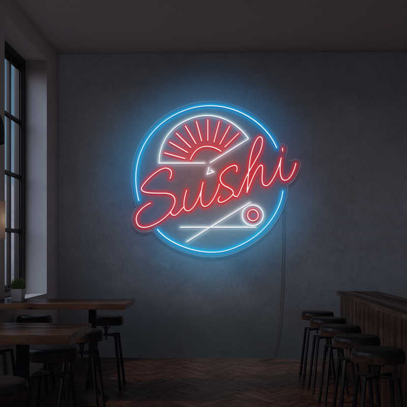 Enseigne néon Sushi