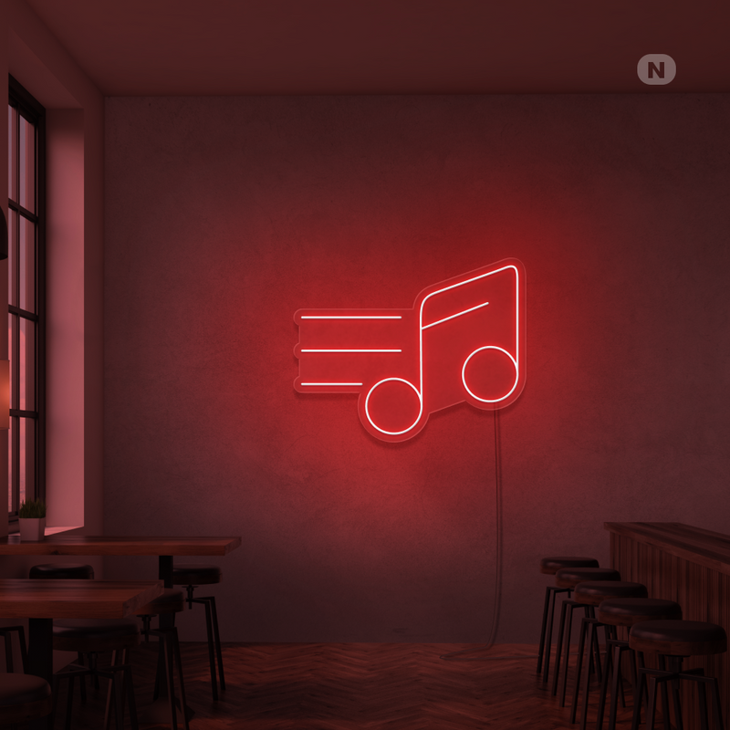 Enseigne néon Note de musique