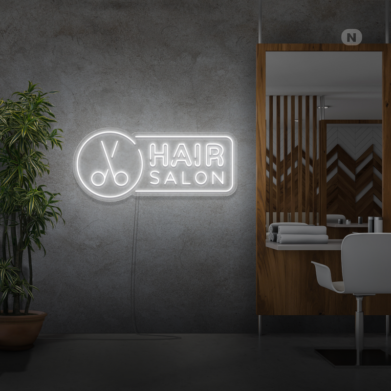 Enseigne néon Hair Salon
