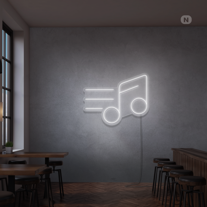 Enseigne néon Note de musique