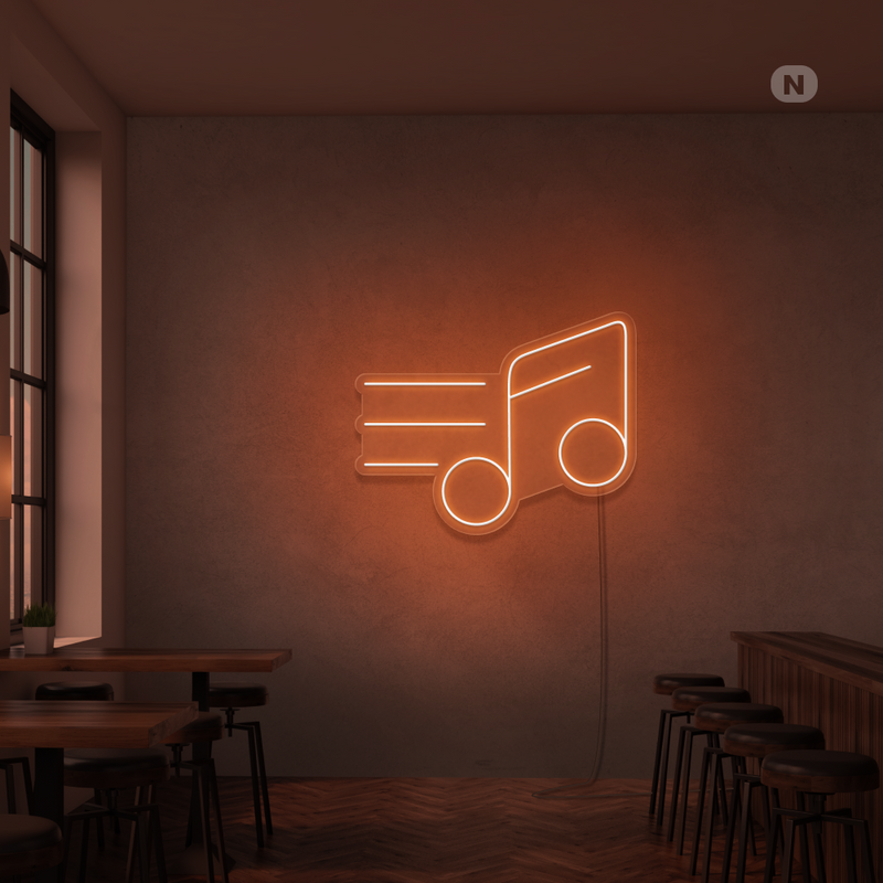 Enseigne néon Note de musique