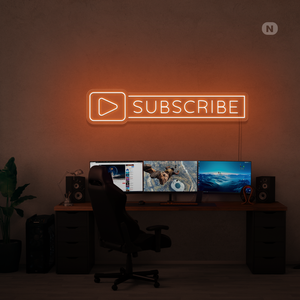 Enseigne néon Subscribe