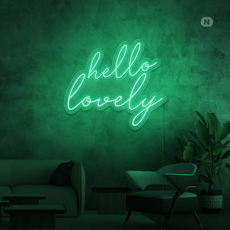 Enseigne néon Hello Lovely