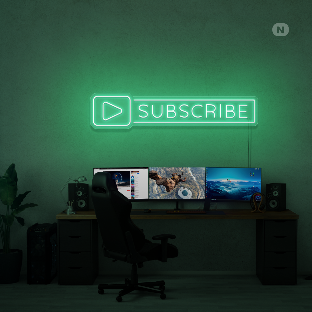 Enseigne néon Subscribe
