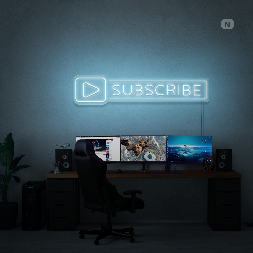 Enseigne néon Subscribe