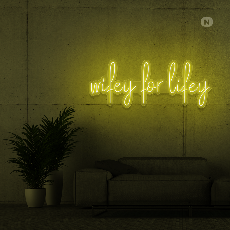 Enseigne néon Wifey for lifey