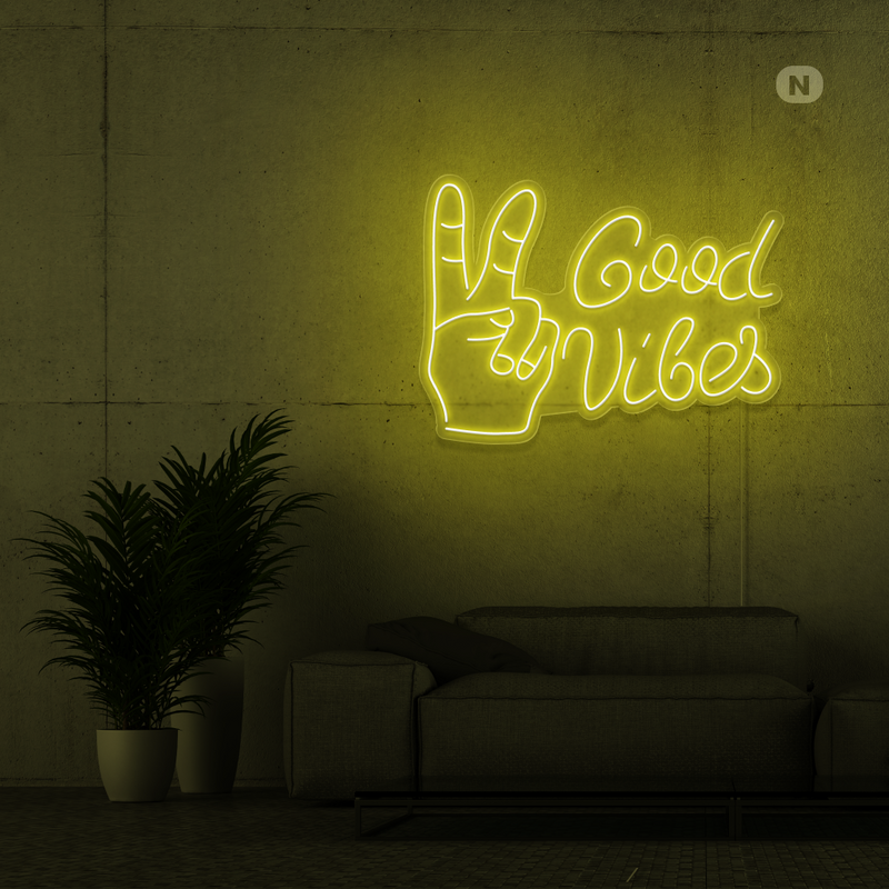 Enseigne néon Good Vibes
