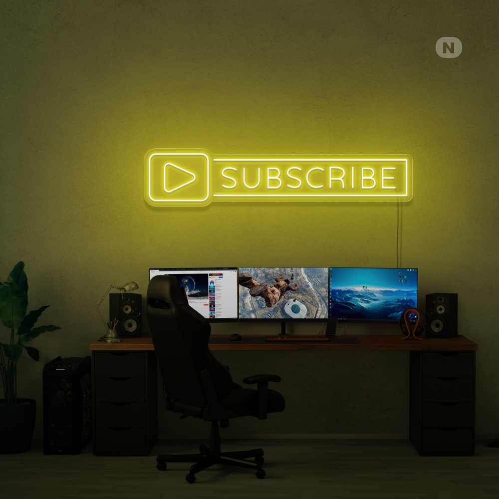 Enseigne néon Subscribe