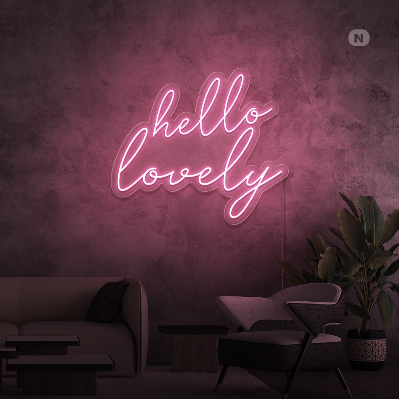 Enseigne néon Hello Lovely