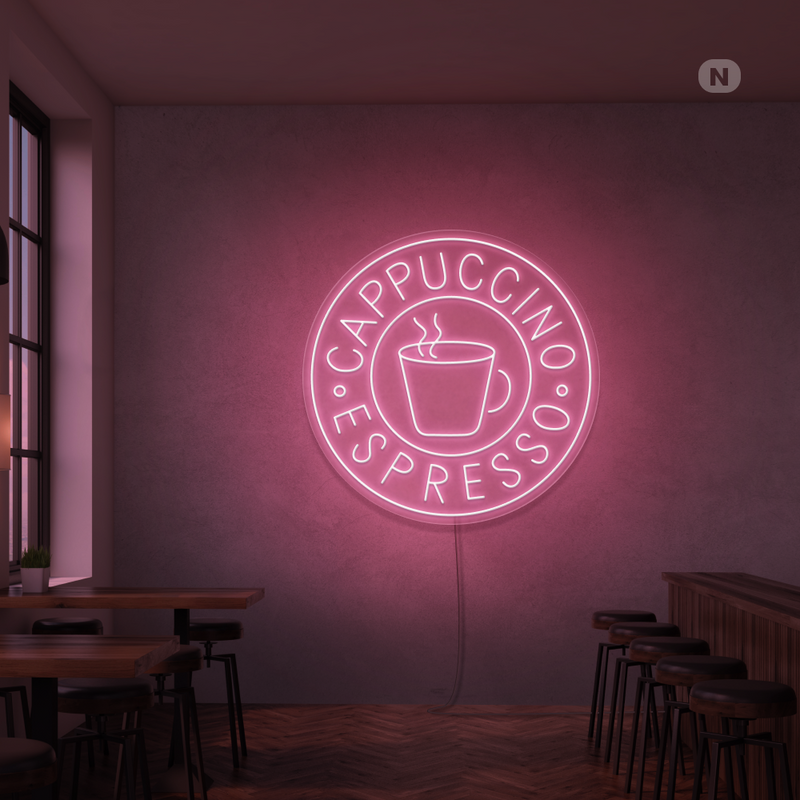 Enseigne néon Cappucino Espresso