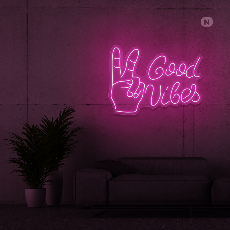 Enseigne néon Good Vibes