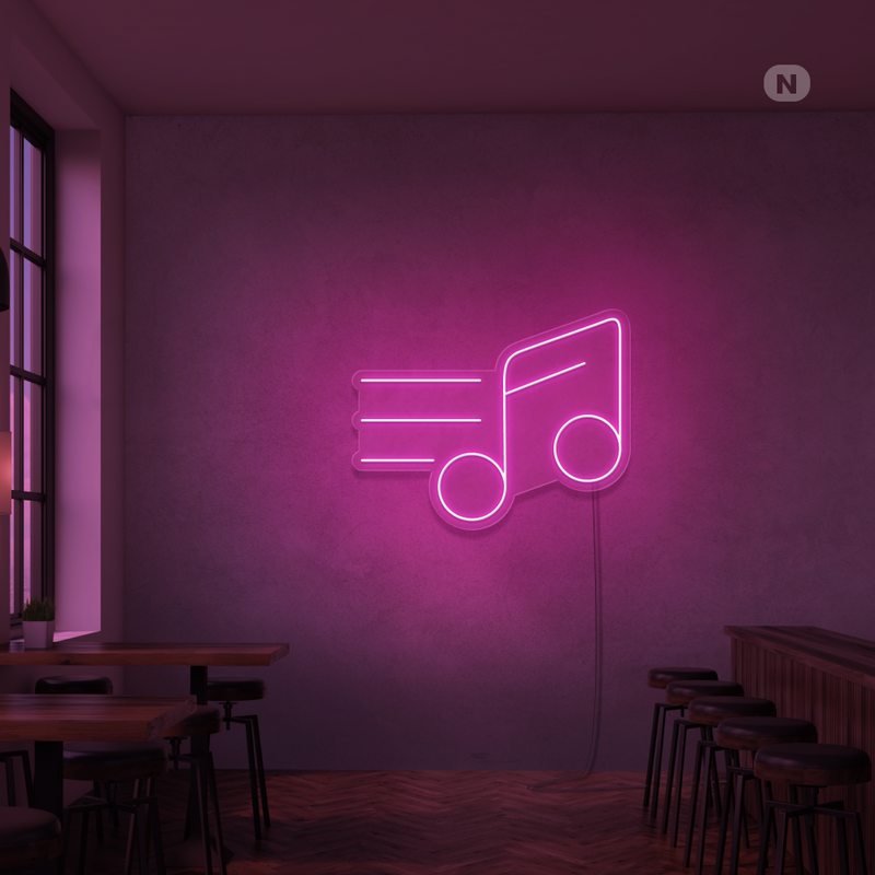 Enseigne néon Note de musique