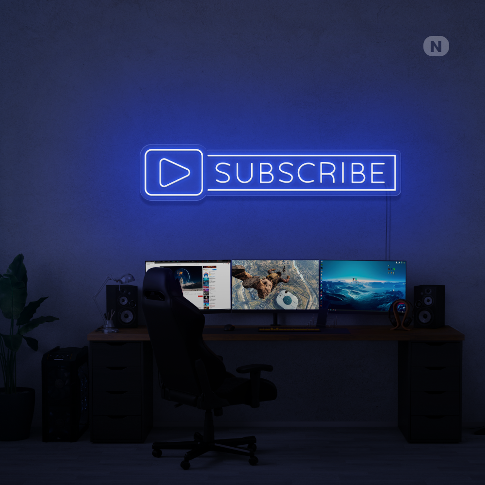 Enseigne néon Subscribe