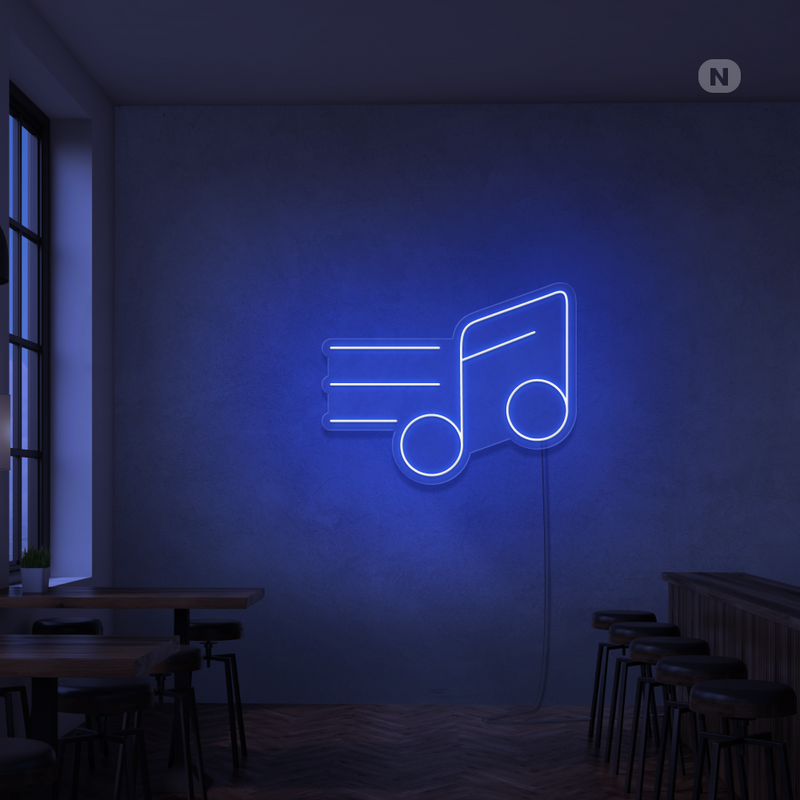 Enseigne néon Note de musique
