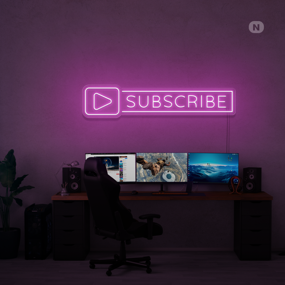 Enseigne néon Subscribe