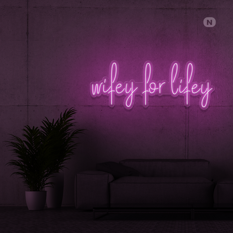 Enseigne néon Wifey for lifey