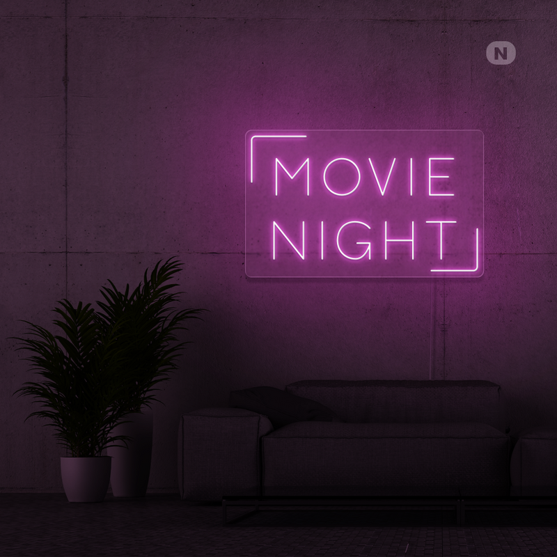 Enseigne néon Movie Night