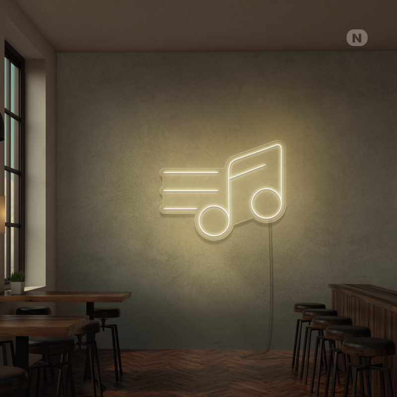 Enseigne néon Note de musique