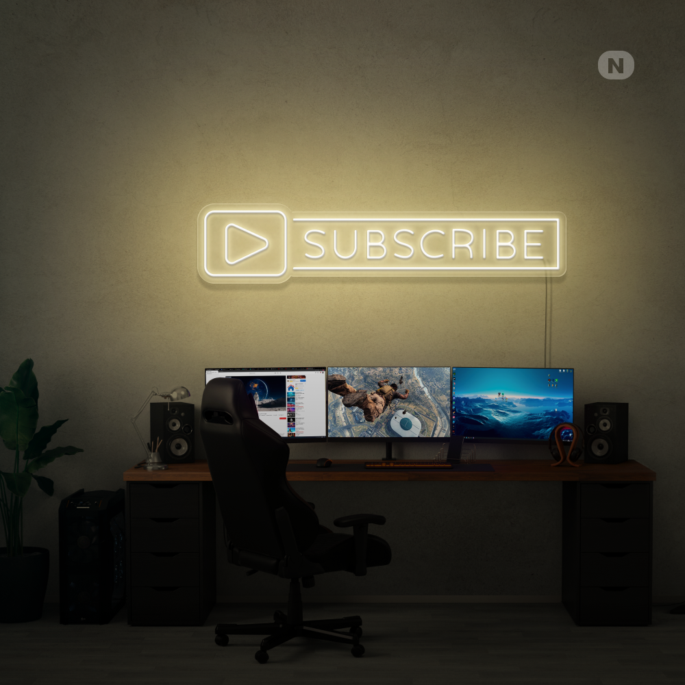 Enseigne néon Subscribe